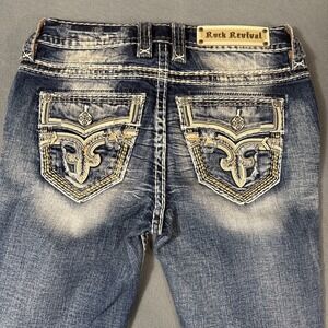 Rock Revival Women's Faded Indigo Boot Cut Jeans